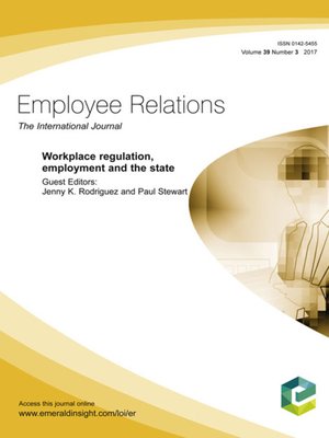 cover image of Employee Relations: The International Journal, Volume 39, Number 3